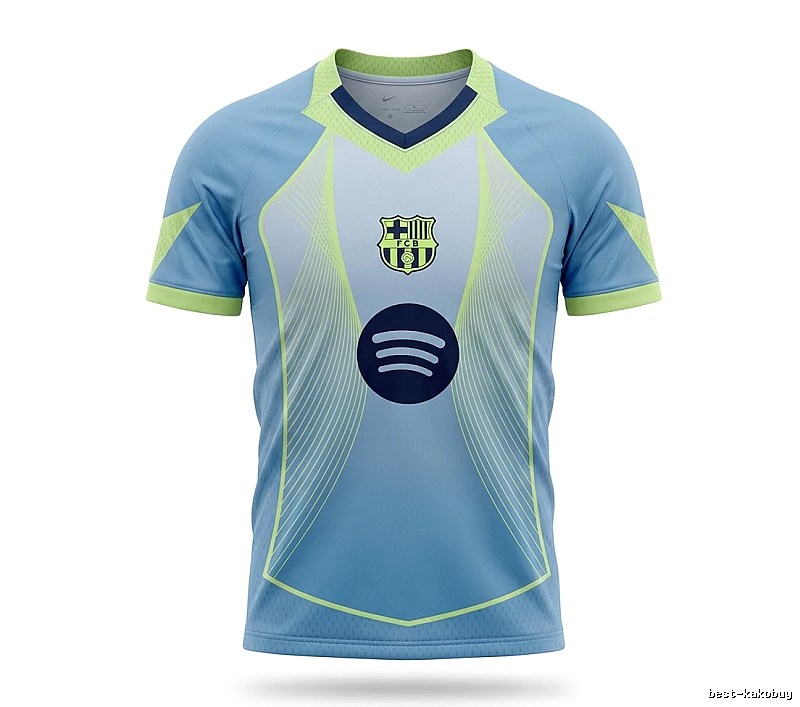 Tokyo Ghoul Barcelona trendy brand gray-blue-yellow jersey