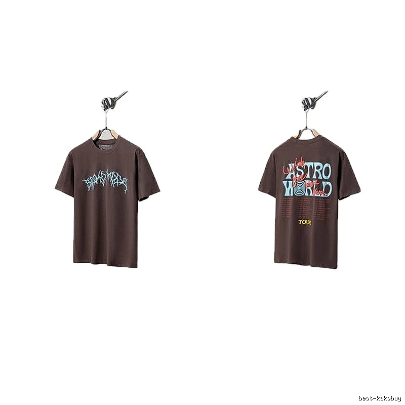 Travis Scott Astroworld Street Style Dark Brown T-Shirt