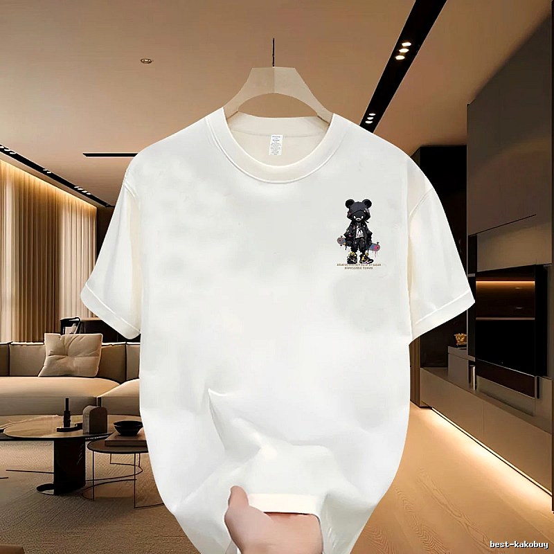 Trendy Brand Violent Bear Street Style Off-white Short Sleeve T-shirt