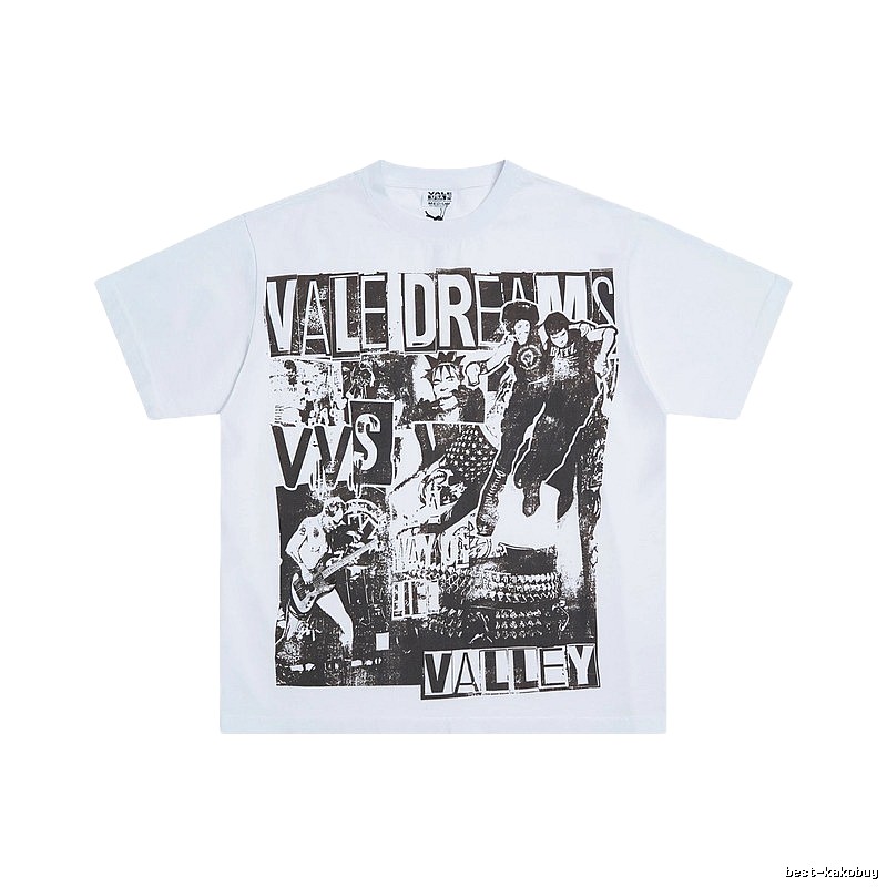 Valley Dreams Rock Style White Short-sleeve T-shirt