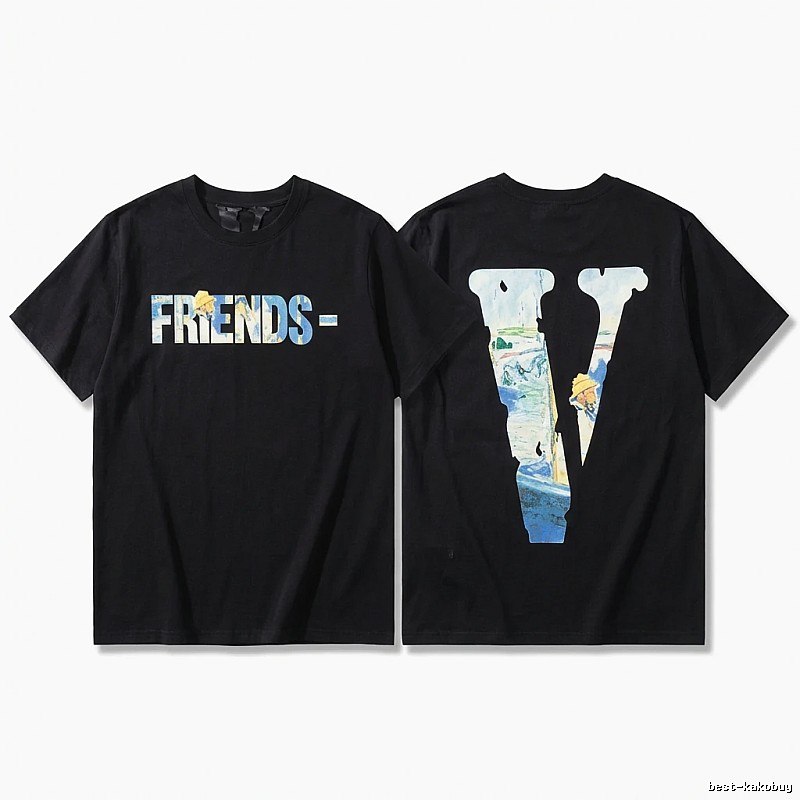Vlone Friends Series Black T-shirt